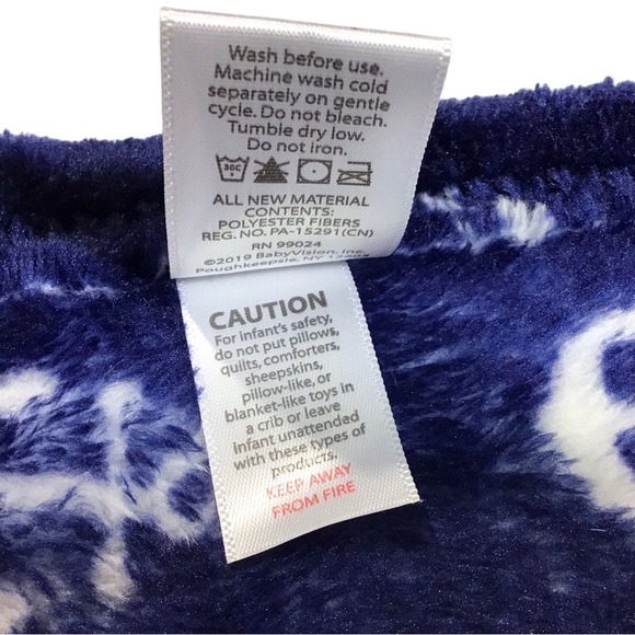 HB Baby Blanket Lovey Whale Nautical Stuffed Animal Plush Anchors Navy Blue - Picture 12 of 16